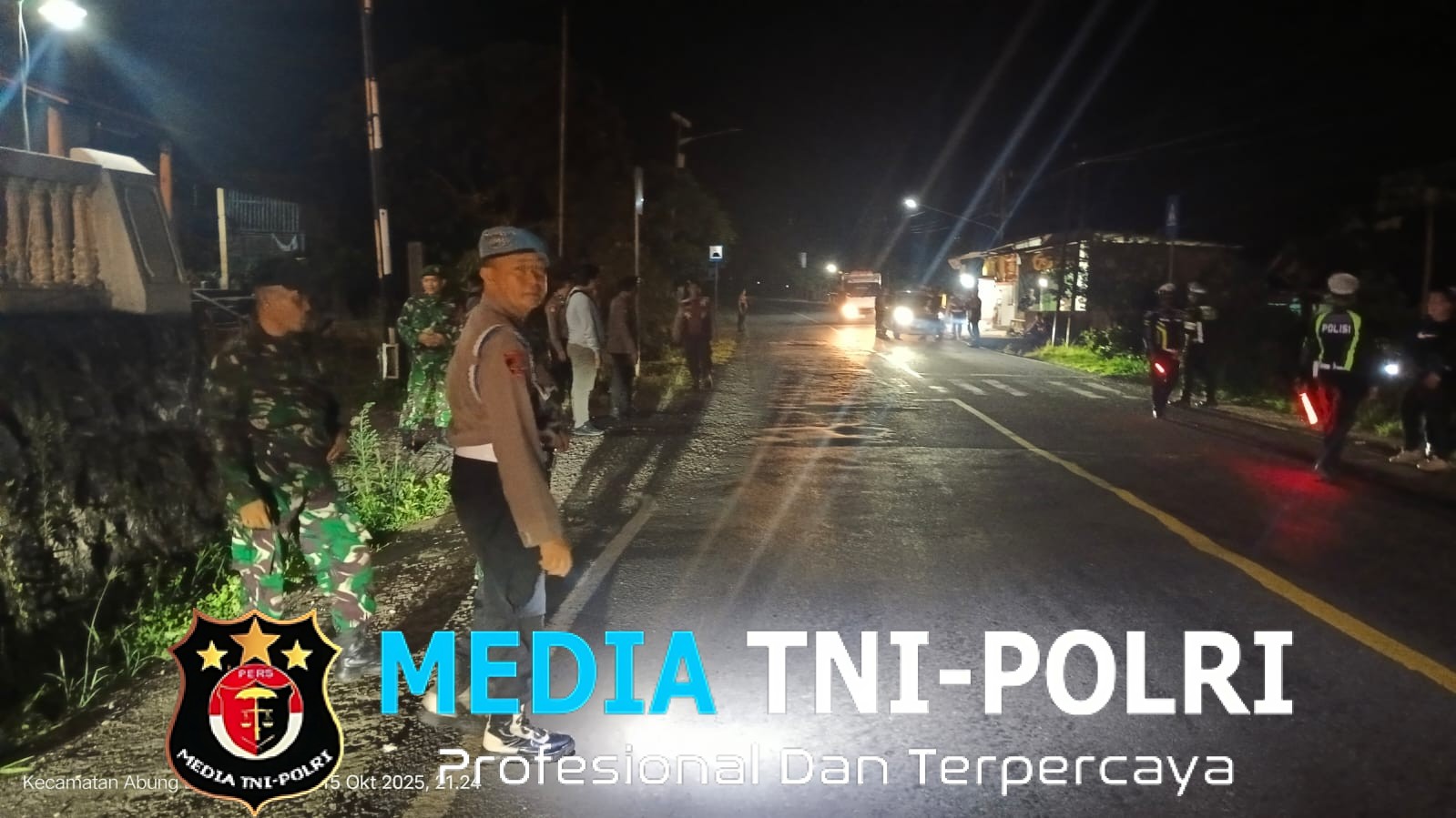 Antisipasi Gangguan Kamtibmas, Polres Lampung Utara Bersama TNI Gelar Razia
