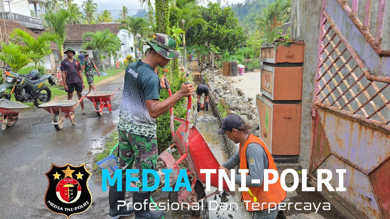 Arco Sang Pejuang Alat Sederhana Kunci Keberhasilan Pengecoran Drainase TMMD ke-126 di Lebakharjo, Malang