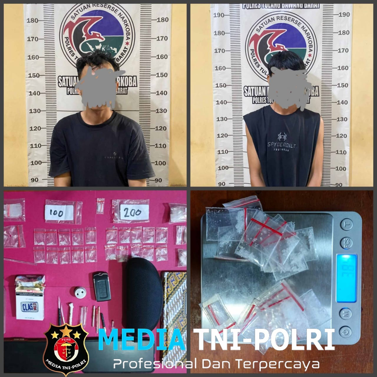 Satresnarkoba Polres Tulang Bawang Barat Amankan 2 (Dua) Orang Laki-Laki Diduga Lakukan Tindak Pidana Penyalahgunaan Narkoba