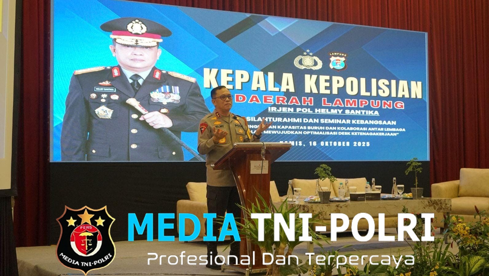 Kapolda Lampung Irjen Pol Helmy Santika Apresiasi Serikat Buruh Atas Kontribusinya Jaga Kamtibmas