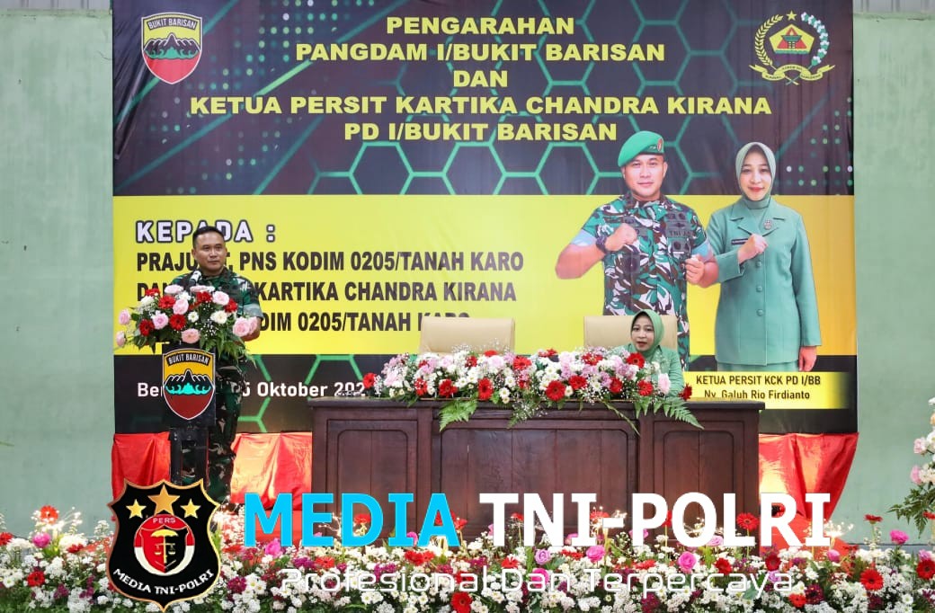 Pangdam I/BB Beri Pengarahan kepada Prajurit, PNS, dan Persit Kodim 0205/TK