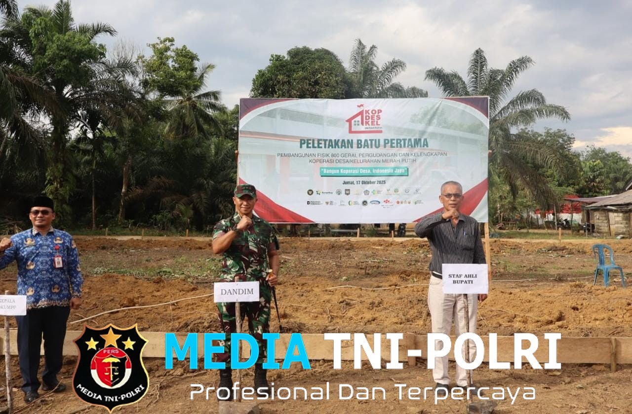 Dandim 0420/Sarko Ikuti Vicon Kegiatan Ground Breaking Koperasi Desa/Kelurahan Merah Putih (KDKMP)