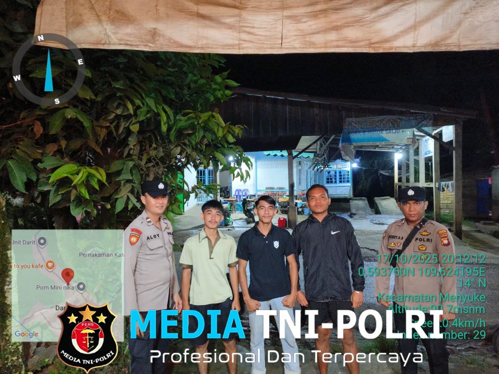 Samapta Polsek Menyuke Laksanakan Patroli Malam Jaga Kamtibmas