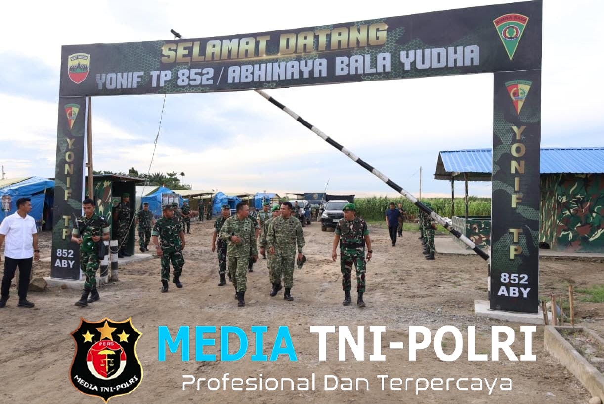 Pangdam I/BB Tinjau Yon TP 852/ABY dan beri pengarahan kepada seluruh prajurit Yon TP