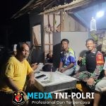 Banbisa Serda Heriyanto Laksanakan Patroli Siskamling di Desa Gajah Makmur