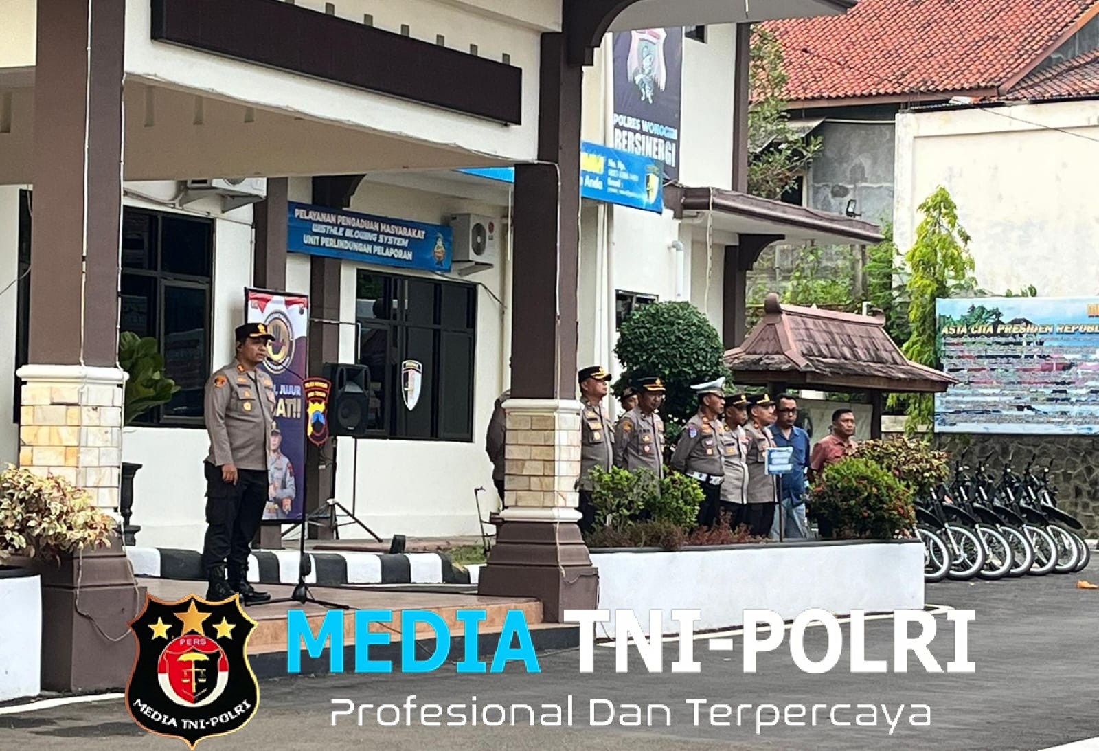 1 Tahun Pemerintahan Kabinet Merah Putih, Polres Wonogiri Gelar Apel Kesiapsiagaan