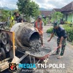 Satgas TMMD ke-126 Kodim 0818/Malang-Batu Percepat Pengecoran Jalan Rabat Beton di Lebakharjo, Wujud Nyata Kemanunggalan TNI dan Rakyat
