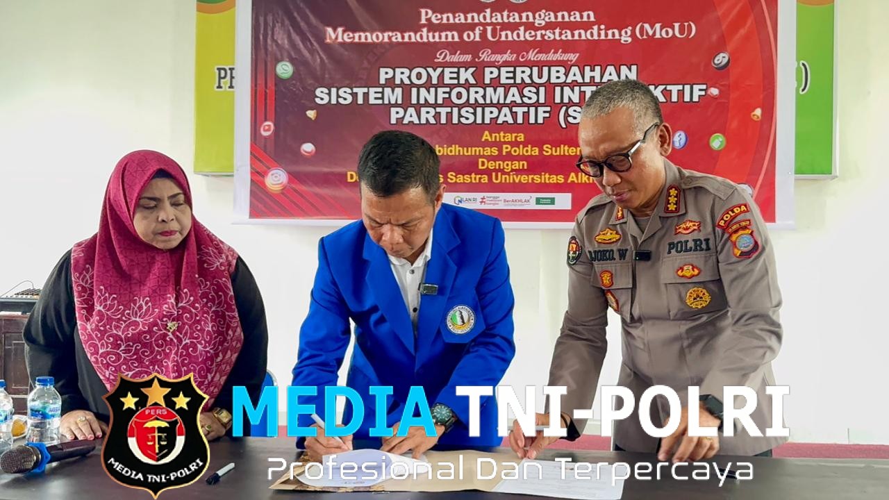 Bidhumas Polda Sulteng Teken MoU dengan Fakultas Sastra Unisa, Wujudkan Proyek Perubahan SIIP