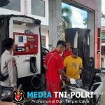 Polsek Mempawah Hulu Laksanakan himbauan Kamtibmas kepada pemilik SPBU,Para Pengantri Serta Karyawan SPBU