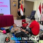 Kapolsek Kronjo dan Personel Polresta Tangerang Ikuti Donor Darah dalam Rangka HUT ke-74 Humas Polri