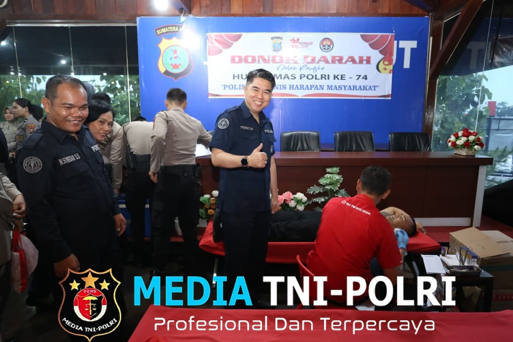 Sambut HUT ke-74, Humas Polda Sumut Gelar Donor Darah Serentak Wujud Kepedulian untuk Sesama