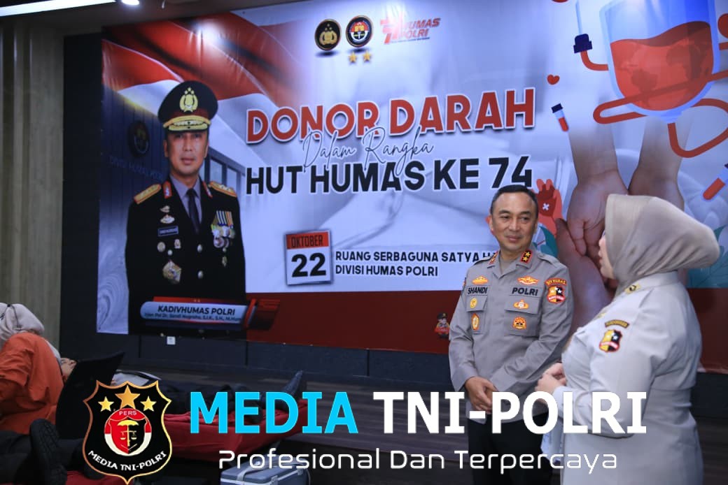 Humas Polri Gelar Donor Darah Serentak, Terkumpul 16.619 Kantong dalam Rangka Hari Jadi ke-74