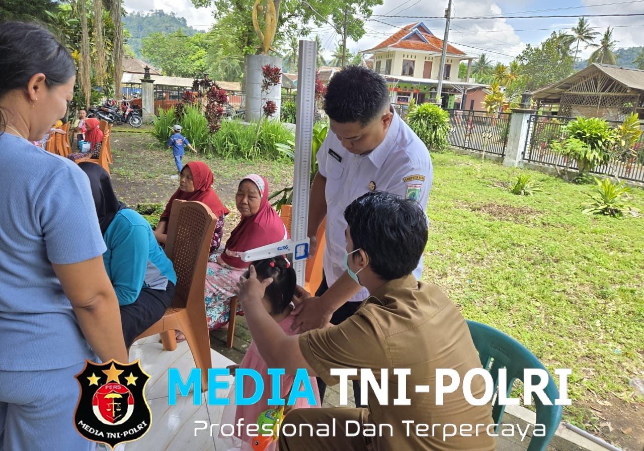 TMMD Wujudkan “Membangun Manusia” Lewat Gerakan Aktifkan Posyandu di Desa Lebakharjo