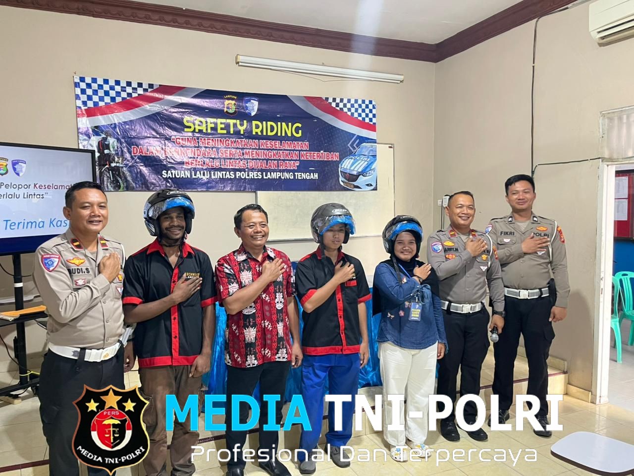 Satlantas Polres Lampung Tengah Edukasi Tertib Berlalu Lintas di Lembaga Kursus Technico Terbanggi Besar