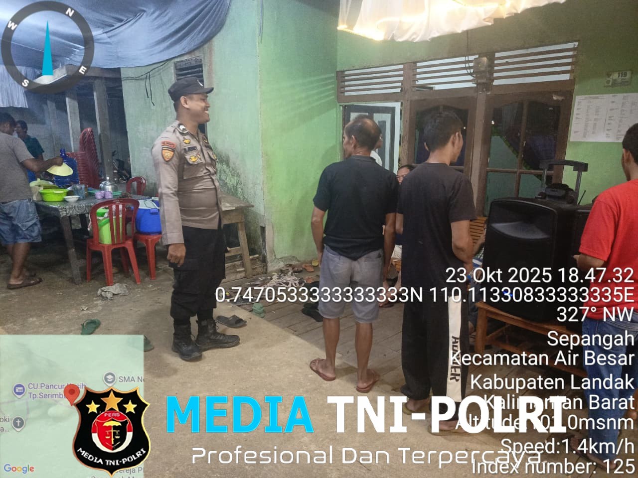 Malam Penuh Keakraban Bhabinkamtibmas dan Warga Sepangah Bersatu Jaga Kamtibmas