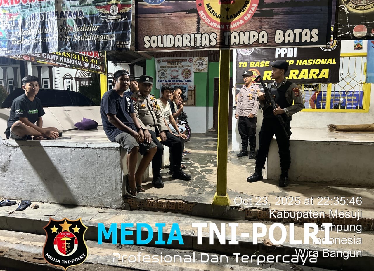 Ciptakan Rasa Aman Kepada Masyarakat, Pamapta Polres Mesuji Patroli Rutin Malam Hari