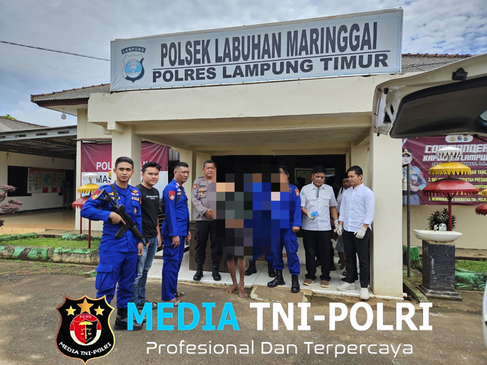 Sat Pol Airud Polres Lampung Timur Amankan Pelaku Pencurian Kapal Nelayan di Muara Gading Mas