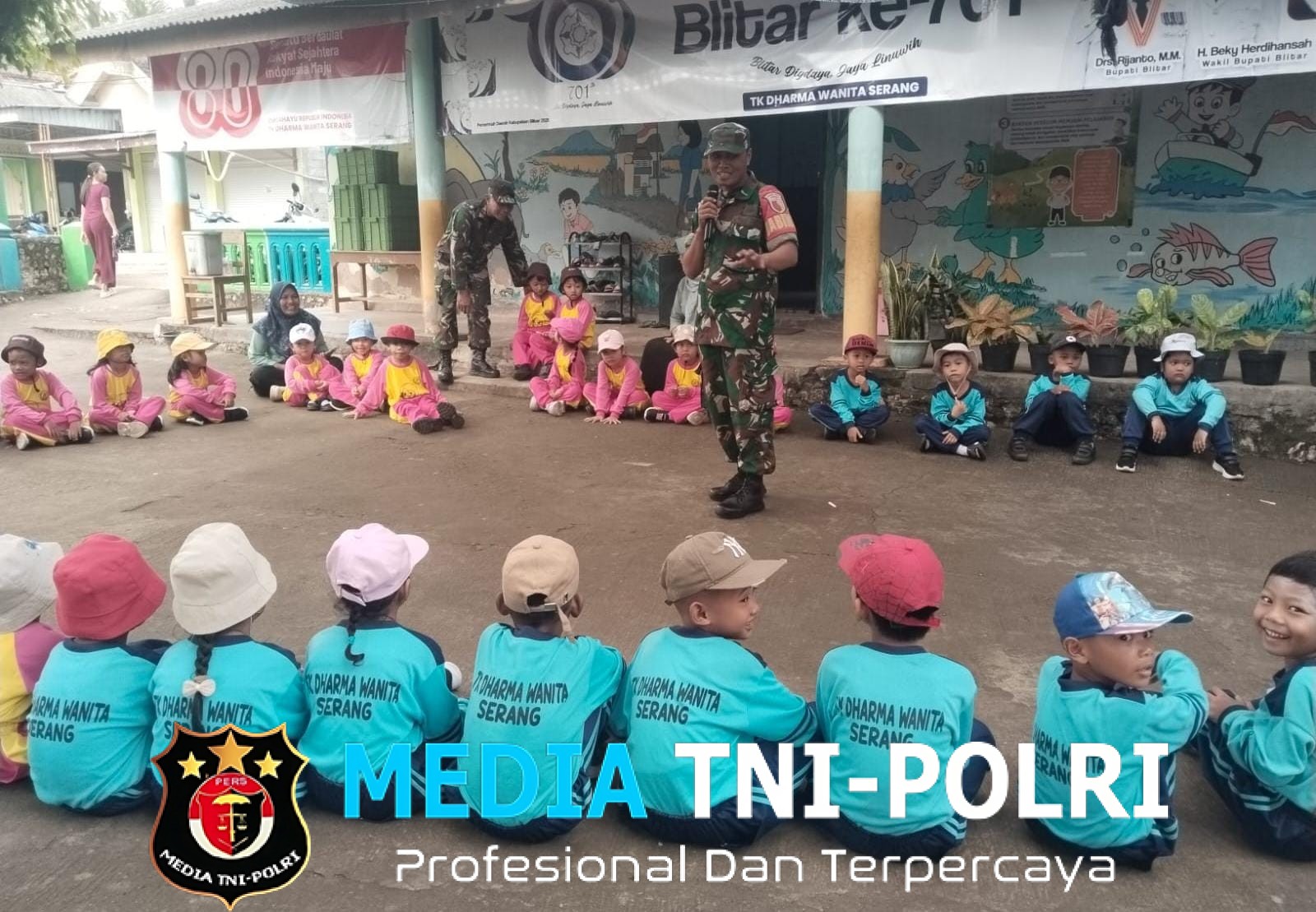 TNI Dan TK Darma Wanita Serang Gelar Edukatif Tanamkan Cinta Tanah Air Sejak Dini