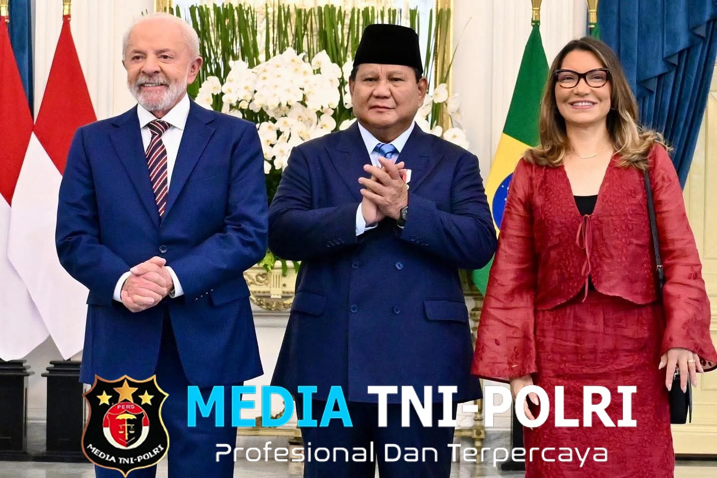 Presiden Prabowo Sambut Presiden Lula da Silva dalam Upacara Kenegaraan di Istana Merdeka