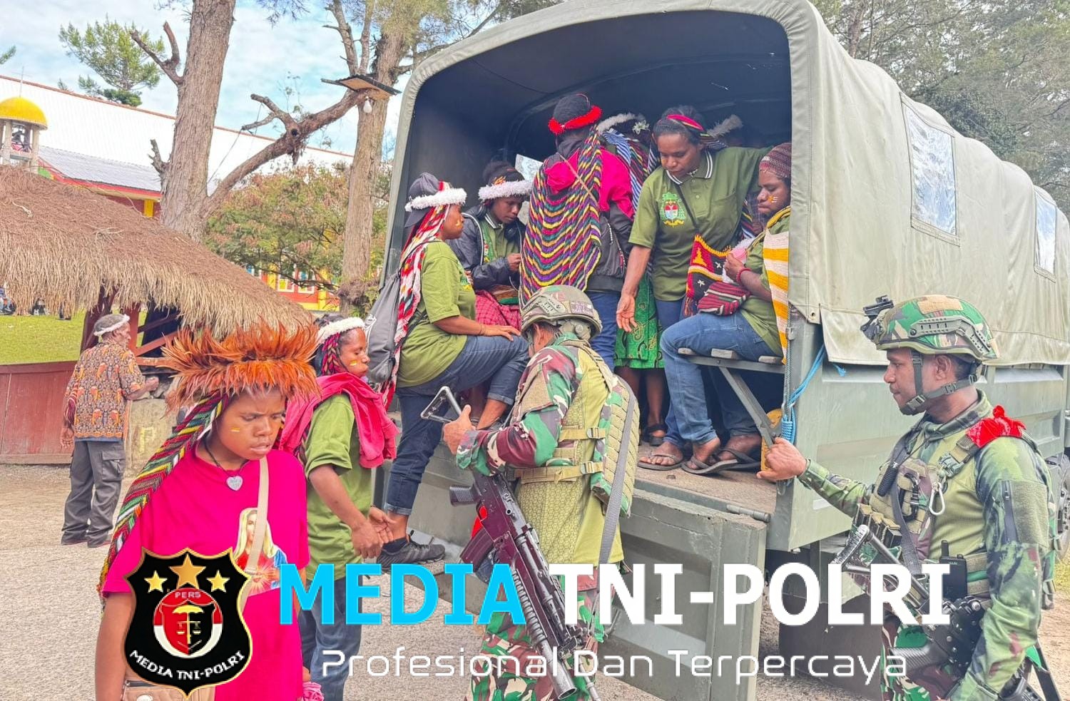 Satgas Yonif 521/DY Turut Partisipasi Kemeriahan Acara Prasinode Keuskupan Jayapura Sekenat Pegunungan tengah