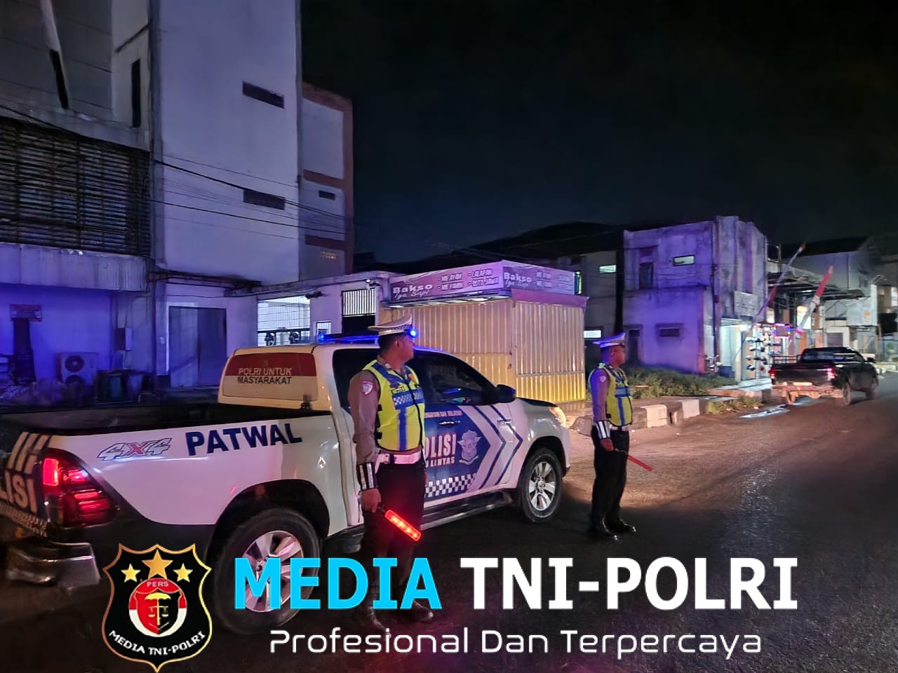 Sat Lantas Polres Kotim Laksanakan Blue Light Patrol Antisipasi Laka Lantas dan Bali