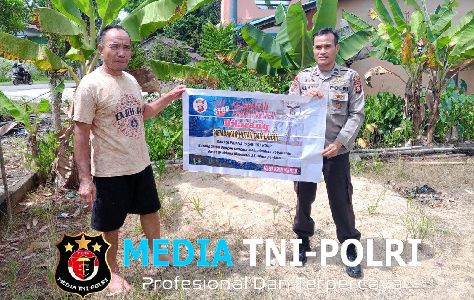 Rutinitas Personel Polsek Mempawah Hulu Ajak Masyarakat Tidak Melakukan Pembakaran Hutan dan Lahan