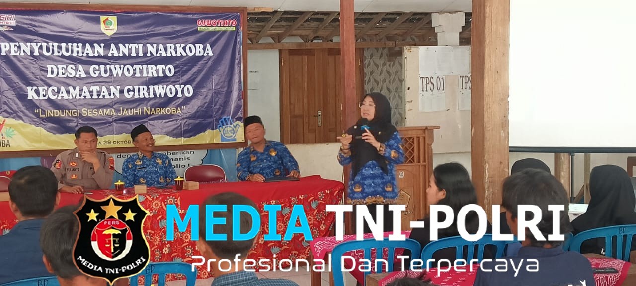 Kolaborasi Dengan UPT Puskesmas 1, Polsek Giriwoyo Beri Penyuluhan Anti Narkoba Karang Taruna Desa Guwotirto