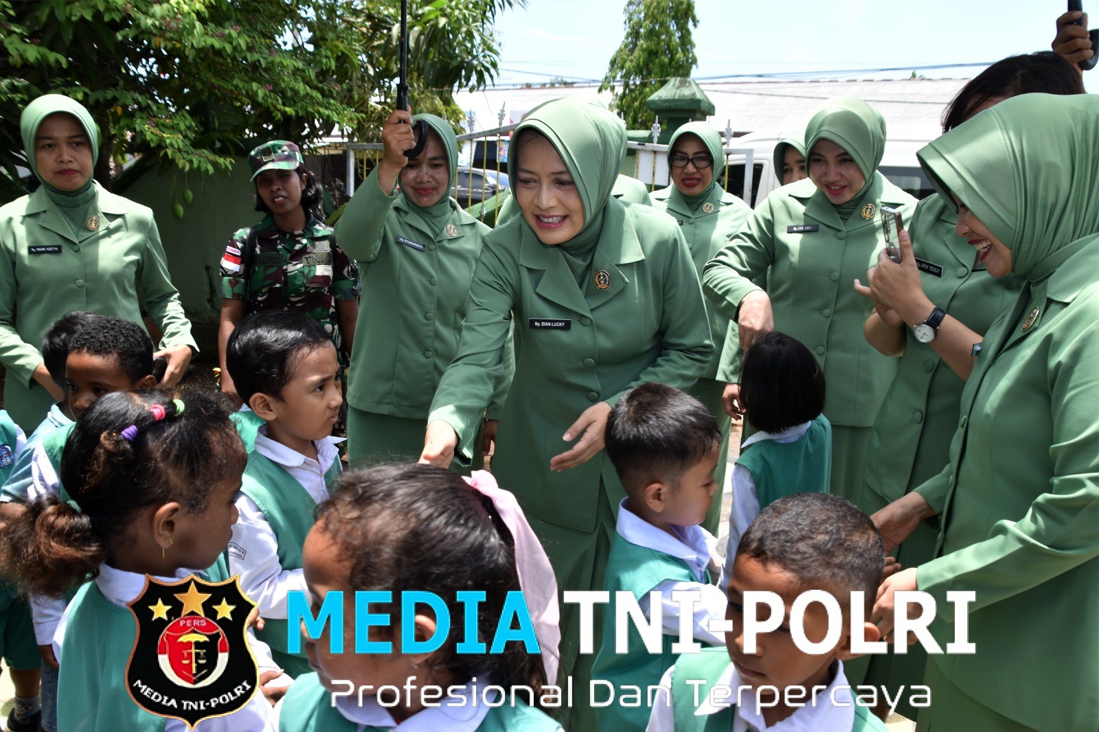 Ketua Persit KCK Daerah XVIII/Mandala Trikora Kunjungi TK Kartika, Posyandu Mimosa, dan Kantor Persit Kodim 1707/Merauke