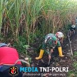 Cegah Banjir, Babinsa Sumberpetung Ajak Warga Dusun Cungkal Kerja Bakti Bersihkan Saluran Air