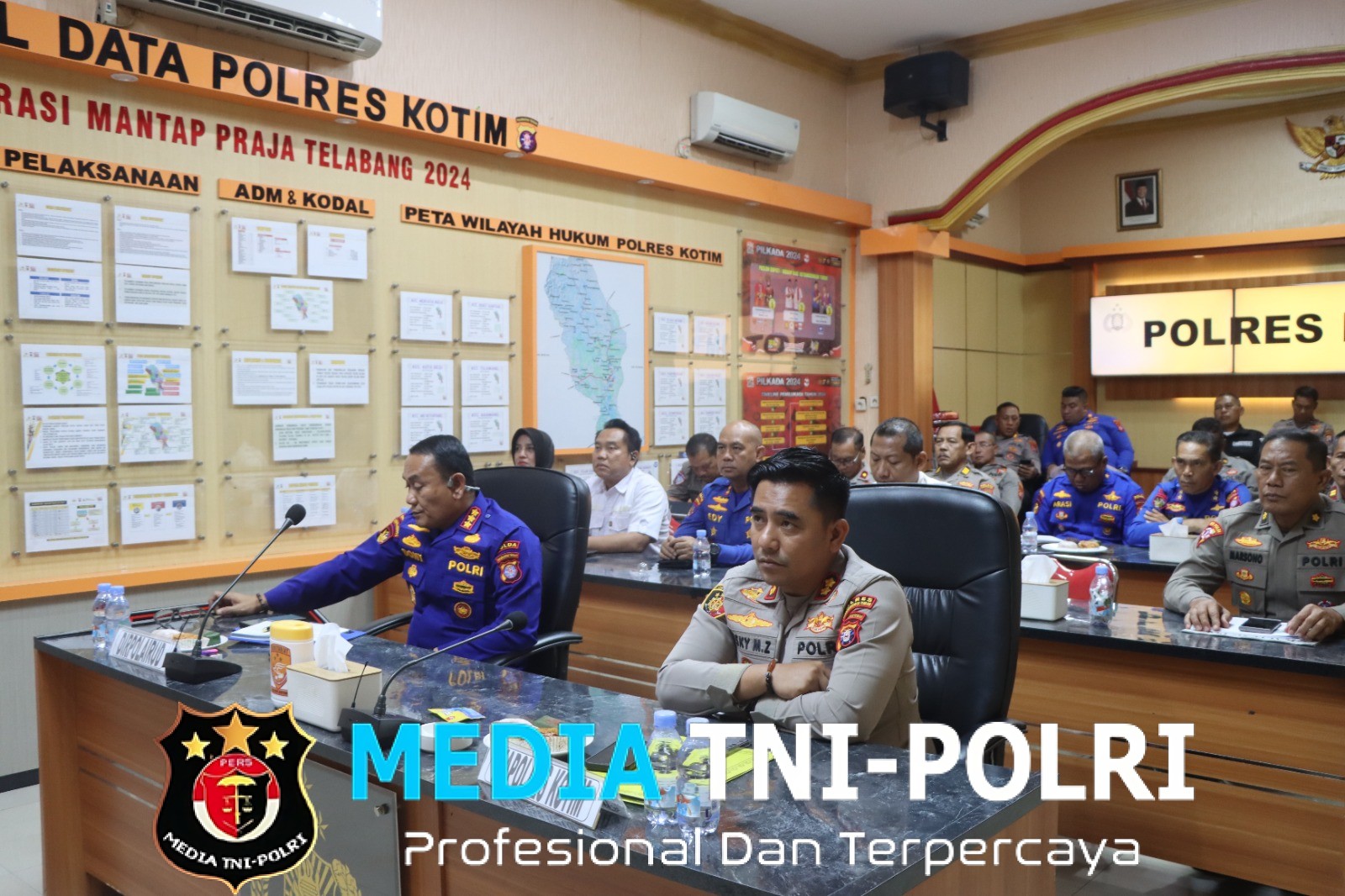 Polres Kotim Mengikuti Vidio Conference, Wakil Astama Ops Polri Pimpin Kesiapan Menghadapi Bencana