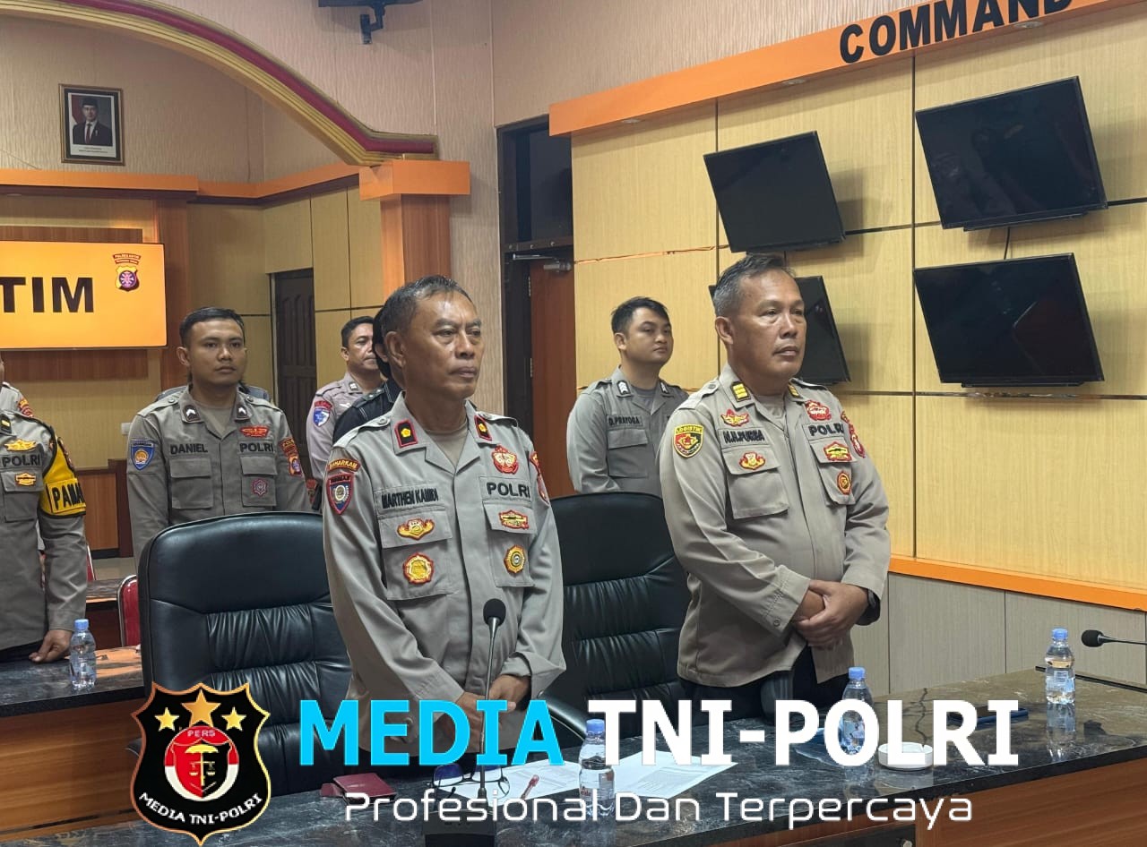 Polres Kotim Mengikuti Pembinaan Rohani Kristen secara Virtual Bersama Kapolda Kalteng