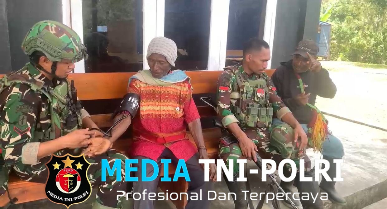 Pos Serambakon Satgas Yonif 751/VJS Gelar Anjangsana Layanan Kesehatan Menembus Medan Berat demi Warga Perbatasan