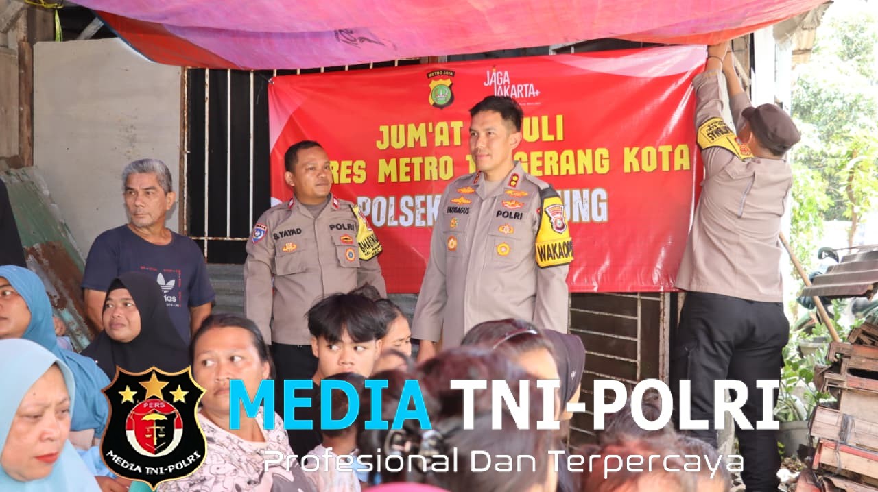 Jum’at Peduli Polres Metro Tangerang Kota Berbagi Sembako di Banksasuci
