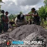 Satgas TMMD ke-126 Kodim 0818 dan Warga Lebakharjo Tuntaskan Pembangunan Drainase 245 Meter di Tengah Terik Matahari