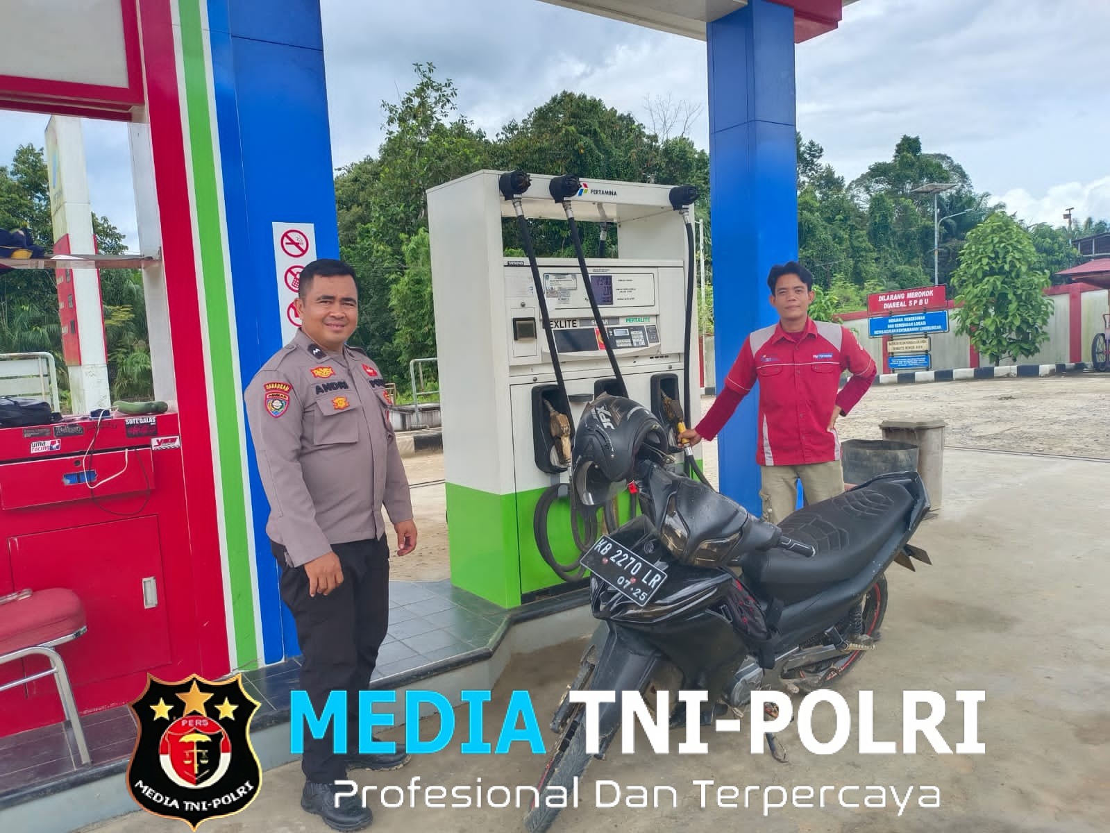 Patroli di SPBU, Upaya Polsek Kuala Behe Cegah Gangguan Kamtibmas