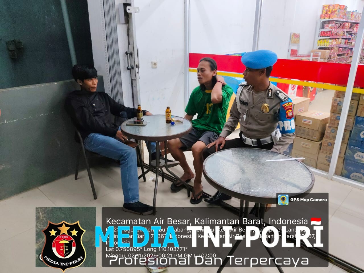Polsek Air Besar Intensifkan Patroli Malam Demi Keamanan dan Kenyamanan Warga