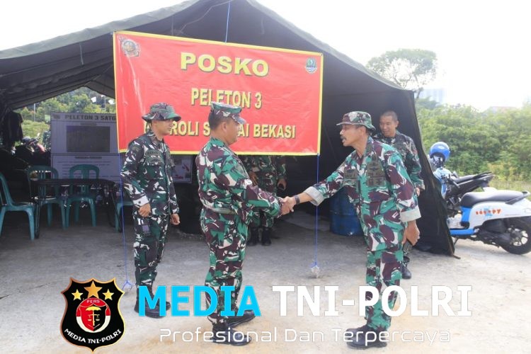 ‎Tinjau Kesiapan Lapangan, Asintel Pasmar 1 Kunjungi Posko Satgasker Patroli Sungai Marinir