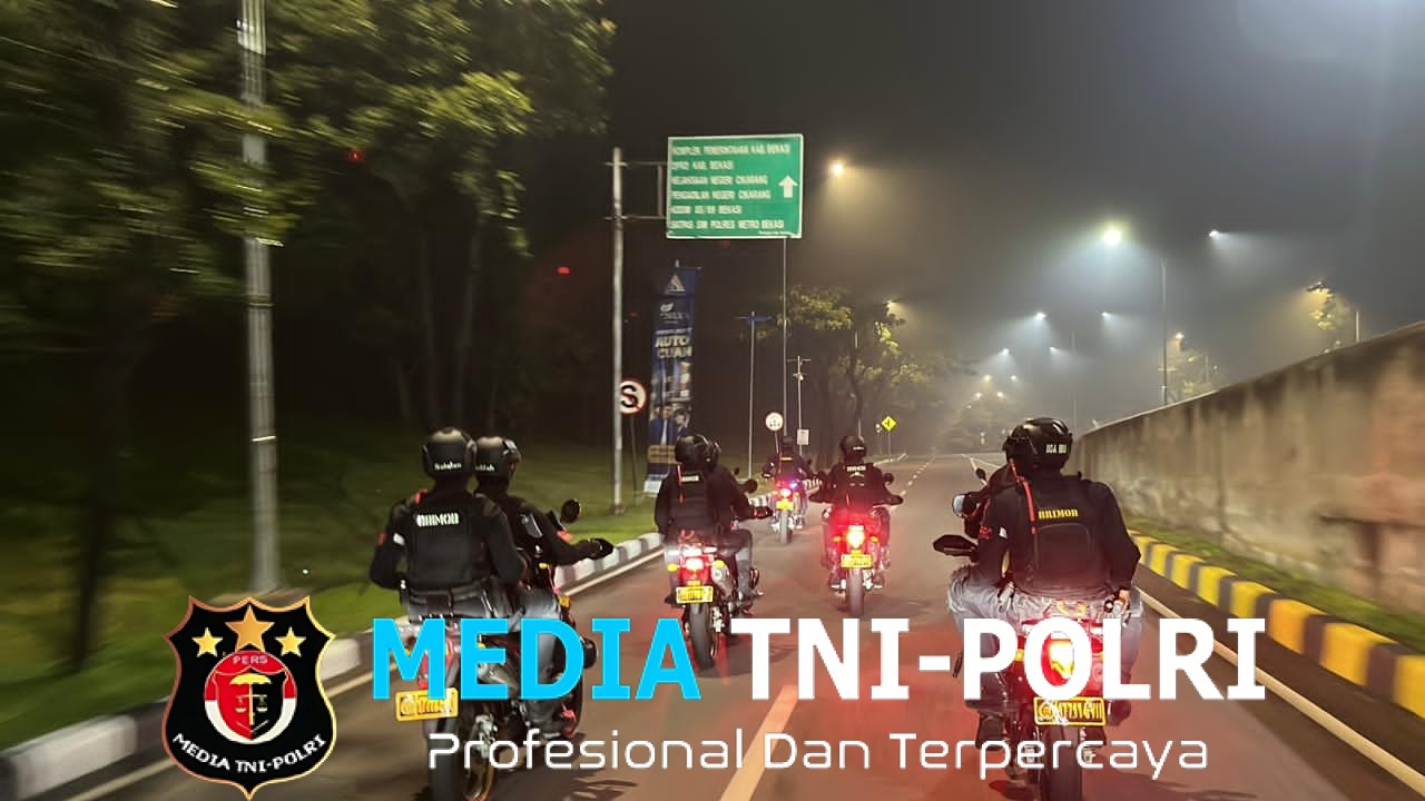 Brimob Gelar Patroli Malam di Wilayah Bekasi, Antisipasi Tawuran dan Balap Liar