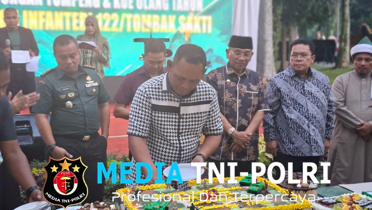 Kapolres Simalungun Hadiri Syukuran HUT Ke-61 Yonif 122/Tombak Sakti, Perkuat Sinergitas TNI-Polri