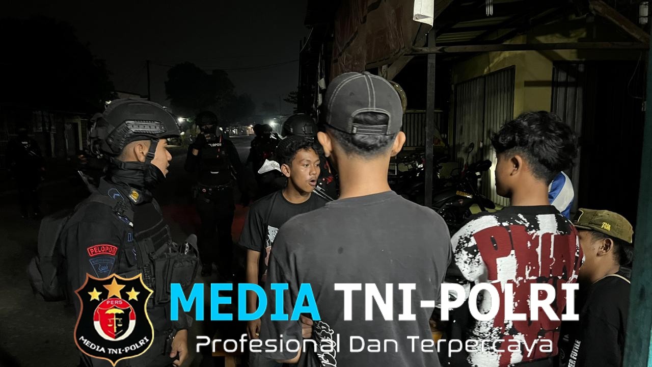 Brimob Batalyon D Pelopor Gelar Patroli Antisipasi Tawuran dan Balap Liar di Kabupaten Bekasi