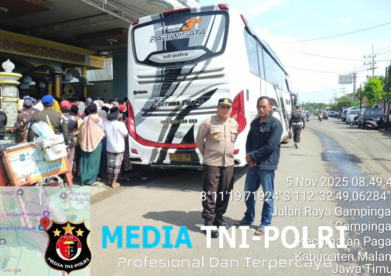 Polsek Pagak Monitoring Pemberangkatan Jama’ah Umroh Periode ke-8 Pemdes Gampingan