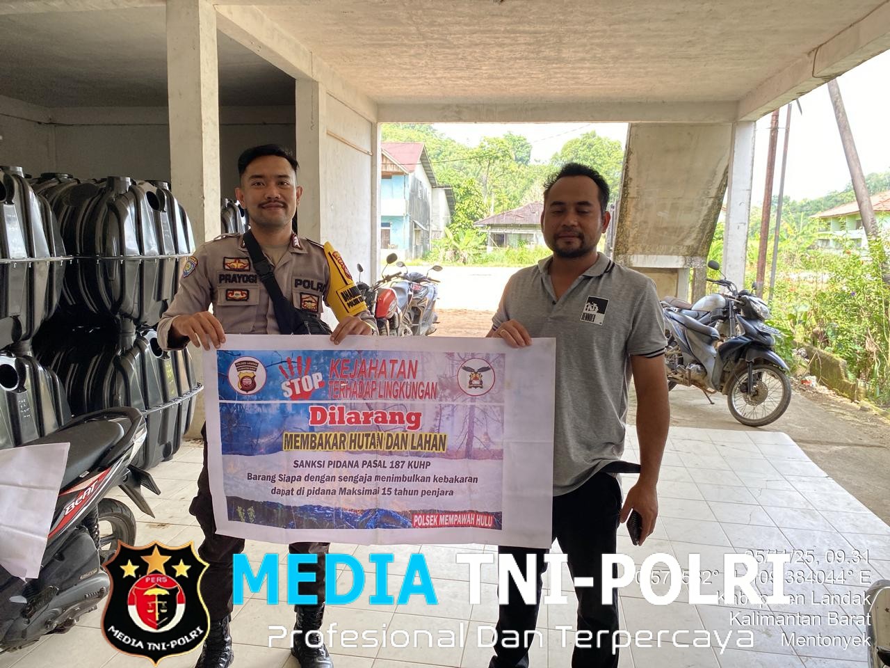 Bhabinkamtibmas Brigadir Yogi Ajak Masyarakat Tidak Melakukan Pembakaran Hutan dan Lahan