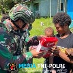 Pos Selal Satgas Yonif 751/VJS Gelar Bakti Sosial & Pengobatan di Kampung Beringin “Bersama TNI Bahagia, Mari Saling Berbagi”