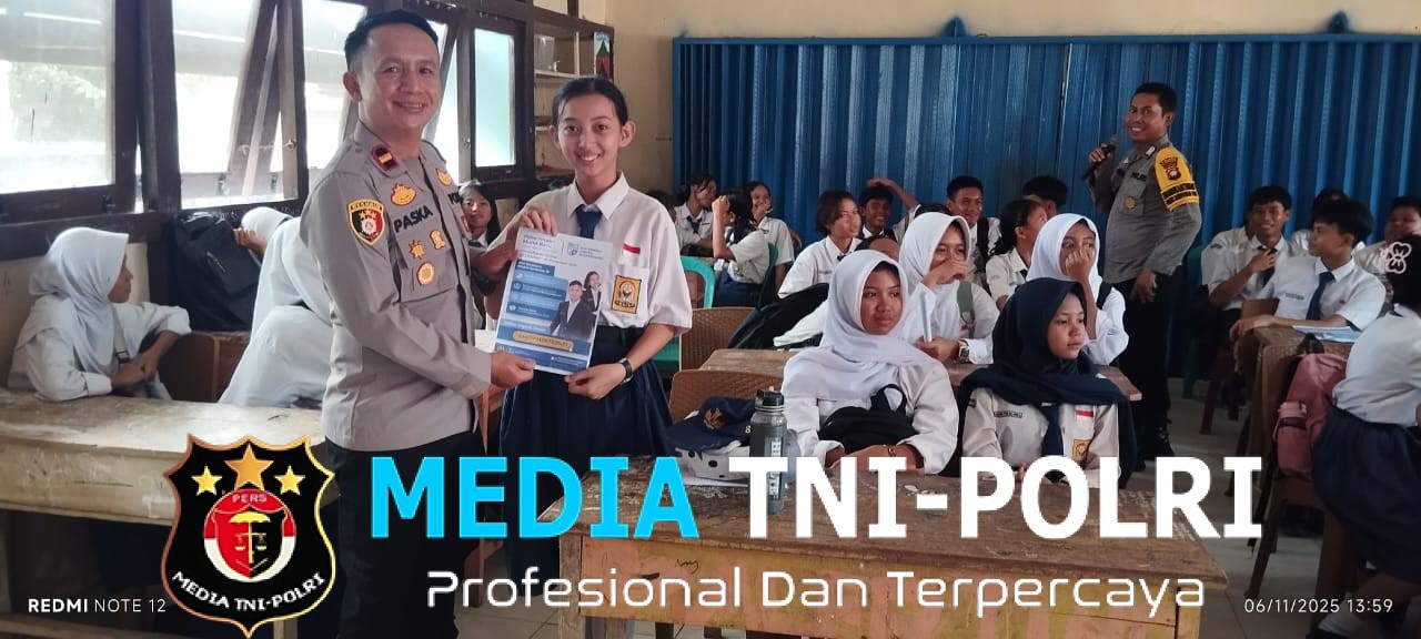 Polsek Mempawah Hulu Laksanakan Sosialisasi SPMB SMA Kemala Taruna Bhayangkara Tahun Ajaran 2026/2027 di SMP 1 Karangan