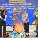 Puluhan Juta Batang Rokok Dan Ribuan Liter Miras Dimusnahkan, Polda Lampung dan Beacukai Sinergi Berantas Barang Ilegal