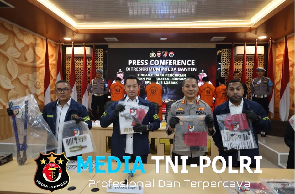 Polda Banten Berhasil Bongkar Jaringan Curanmor Spesialis Losbak dan 6 Pelaku Ditangkap