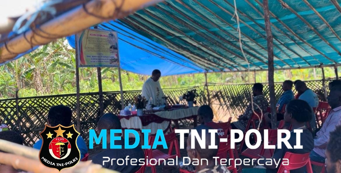 Pos Iwur Satgas Yonif 751/VJS Gelar Doa Bersama & Syukuran Jembatan Iwur di Serumkubin