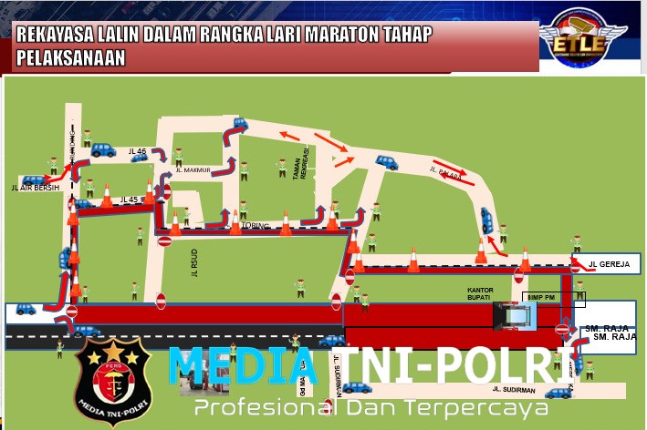 Polres Dairi Lakukan Rekayasa Lalulintas Dalam Event HIPMI Dairi Fun Run