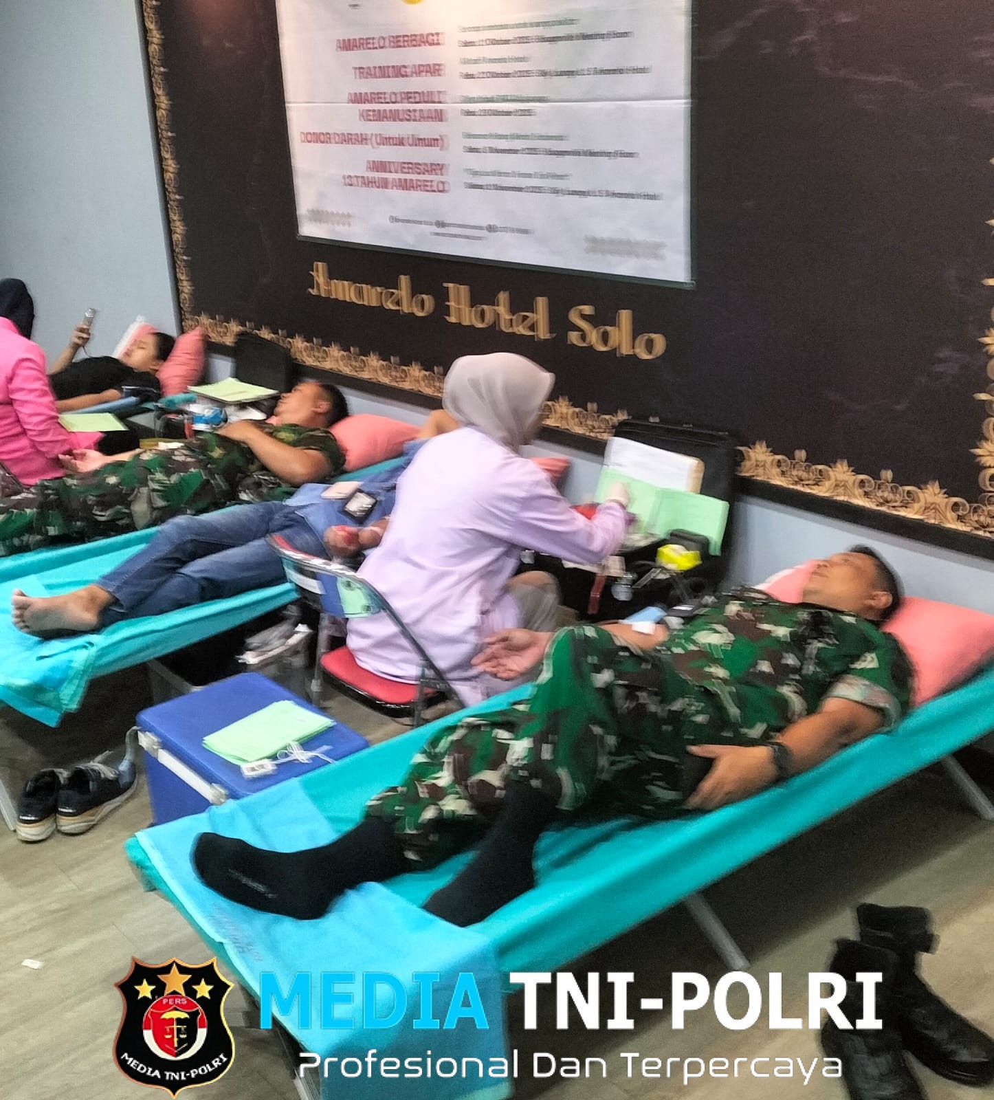 Setetes Darah Prajurit Untuk Kehidupan, Danramil 03/Serengan Donorkan Darah