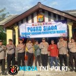 Kabag Ops dan Personel Mesuji Melaksanakan Pengecekan Posko Siaga Tanggap Bencana Alam di Pospol Desa Labuhan Permai